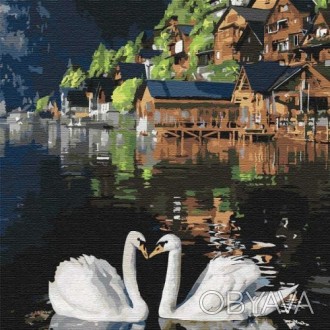 Картина по номерам "Волшебные лебеди". Для того, чтобы нарисовать картину, необх. . фото 1