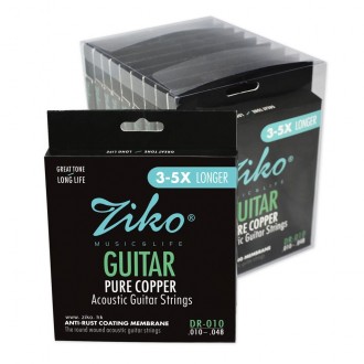Струни мідні Ziko для акустичної та класичної гітари гітарі 010-048 калібр
Шести. . фото 2