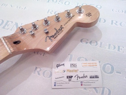 Электрогитара Fender Stratocaster Arctic White China.
Логотип Fender на пере гол. . фото 8
