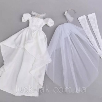 Білосніжна сукня "Веста" в комплекті з панчохи і нижнім білизнам для шарнірної л. . фото 3