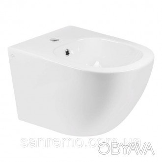 Підвісне біде Qtap Jay QT07555376W виготовлене з високоякісної кераміки в білому. . фото 1