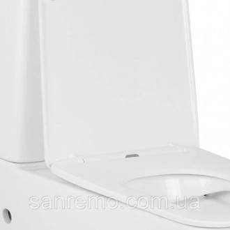 Безободковый унитаз-компакт Qtap Tern с сиденьем QT17222093ARW имеет классически. . фото 4