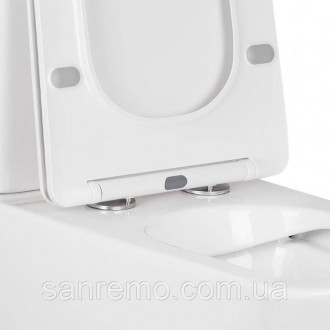 Безободковый унитаз-компакт Qtap Tern с сиденьем QT17222093ARW имеет классически. . фото 5