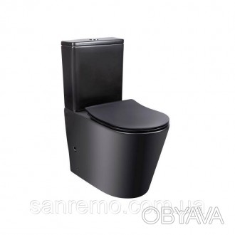 Унитаз-компакт Qtap Scorpio с сиденьем Soft-close QT14222125ARMB имеет классичес. . фото 1