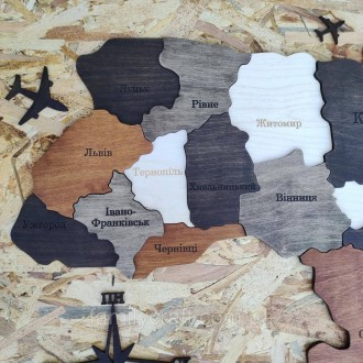 
Деревянная многослойная карта Украины
Размер карты 100/65 см 
Материал: фанера . . фото 3