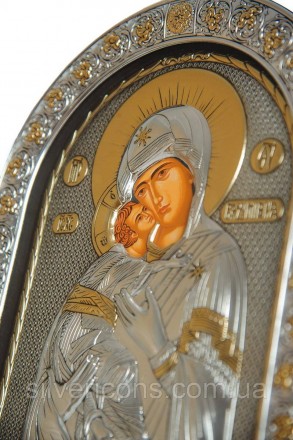 Серебряная икона "Владимирская Божья Матерь" под стеклом ( Греция )
Представленн. . фото 9