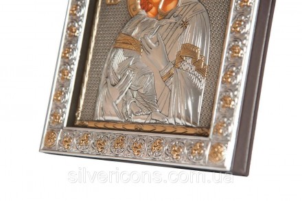 Серебряная икона "Владимирская Божья Матерь" под стеклом ( Греция )
Представленн. . фото 8