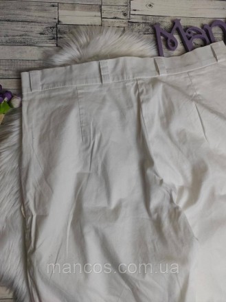 Женские хлопковые брюки белого цвета с карманами 
Состояние: новое
Размер: 48 (L. . фото 6