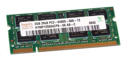 Модуль памяти SO-DIMM 2GB/800 DDR2 Hynix original (HYMP125S64CP8-S6) Refurbished. Харків. фото 1 Модуль памяти SO-DIMM 2GB/800 DDR2 Hynix original (HYMP125S64CP8-S6) Refurbished. Харків. фото 1