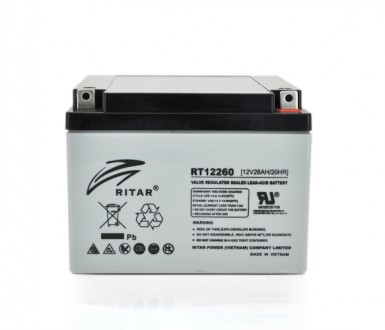 Аккумуляторная батарея Ritar 12V 26.0AH AGM. Харьков. фото 1 Аккумуляторная батарея Ritar 12V 26.0AH AGM. Харьков. фото 1
