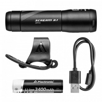 Mactronic Scream 3.1 (1000 Lm) USB Rechargeabl - передній велосипедний ліхтар пр. . фото 4
