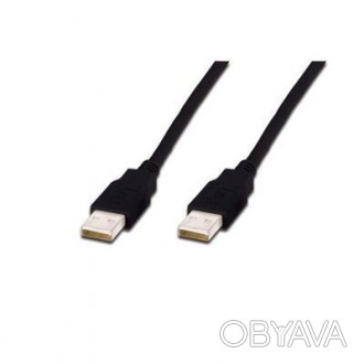 Дата кабель USB 2.0 AM/AM 1.0m DIGITUS (AK-300100-010-S) представляет собой наде. . фото 1