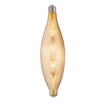 Лампа винтажная светодиодная (ретро) Filament led ELLIPTIC 8W E27 2200К Янтар. Днепр. фото 1 Лампа винтажная светодиодная (ретро) Filament led ELLIPTIC 8W E27 2200К Янтар. Днепр. фото 1