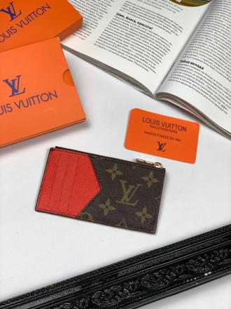 
 Держатель для карт Louis Vuitton Monogram Red
Материал : Канвас
Размеры : 12*7. . фото 3