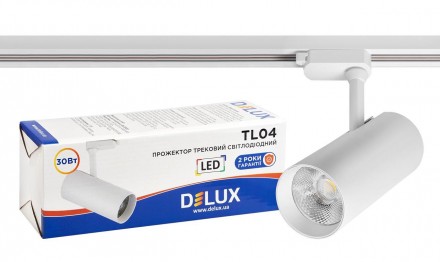 Прожектор LED трековий DELUX TL04 30 Вт 24° 4000K білий
Потужність
 30 Вт
Напруг. . фото 3