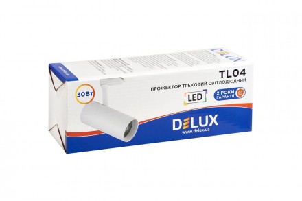 Прожектор LED трековий DELUX TL04 30 Вт 24° 4000K білий
Потужність
 30 Вт
Напруг. . фото 4