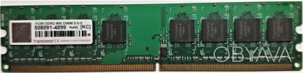 Оперативная память для компьютера DDR2 512MB 800 MHz PC2-6400 CL5 Transcend JetR. . фото 1