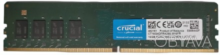 Оперативная память для компьютера DDR4 16GB 2666 MHz PC4-21300 CL19 Micron Cruci. . фото 1