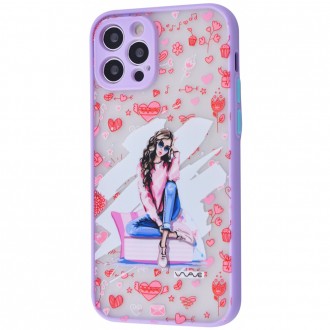 Чохол для Apple Iphone 12 Pro Max фіолетовий з сердечками. Кропивницький. фото 1 Чохол для Apple Iphone 12 Pro Max фіолетовий з сердечками. Кропивницький. фото 1