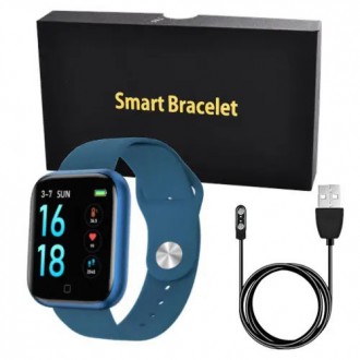 Smart Watch T80S, два браслети, температура тіла, тиск, оксиметр. Колір: синій. Кропивницький. фото 1 Smart Watch T80S, два браслети, температура тіла, тиск, оксиметр. Колір: синій. Кропивницький. фото 1