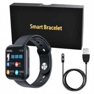  Смарт-годинник Smart Watch T88 Спортивний з пульсометром, тонометром, два брасл. . фото 9