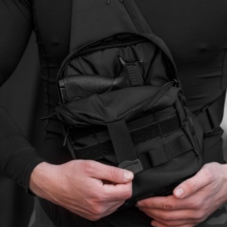 Сумка тактическая наплечная | Тактическая сумка на грудь | Мужская сумка кроссбо. . фото 7