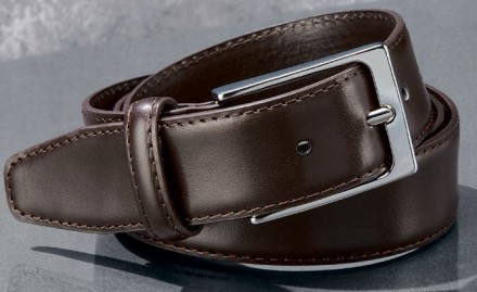 
Мужской кожаный ремень для брюк Livergy, Германия IAN363235 brown, коричневый О. . фото 3