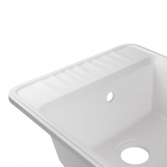 Кухонна мийка Qtap CS 6250 White (QT6250WHI650) виготовлена з якісного штучного . . фото 6
