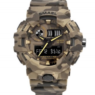
Мужские спортивные наручные часы SMAEL камуфляжные защитные армейские военные б. . фото 3