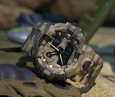 
Мужские спортивные наручные часы SMAEL камуфляжные защитные армейские военные б. . фото 2