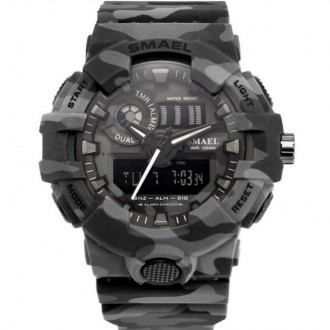 
Мужские спортивные наручные часы SMAEL камуфляжные защитные армейские военные б. . фото 4