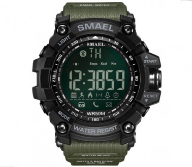 Оригинальные мужские спортивные часы SMAEL 1617 Bluetooth smart watch, наручные . . фото 2