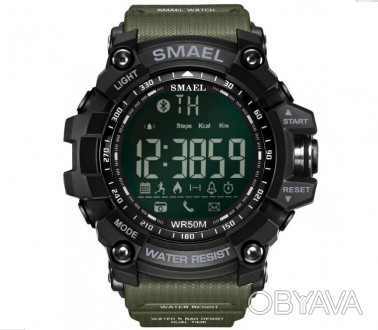 Оригинальные мужские спортивные часы SMAEL 1617 Bluetooth smart watch, наручные . . фото 1