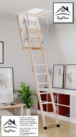Горищні сходи «Luxe Mini» від компанії Bukwood максимально економить житловий пр. . фото 2