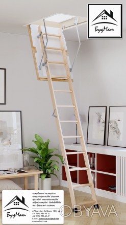 Горищні сходи «Luxe Mini» від компанії Bukwood максимально економить житловий пр. . фото 1
