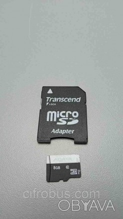 Карта флеш пам' яті Б/У MicroSD 8Gb + adapter. . фото 1 MicroSD 8Gb + adapter - компактне електронне запам'ятовування пристрою, який вик. . фото 1