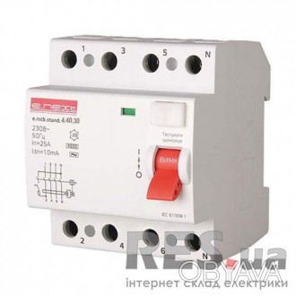 
Дифференциальный автоматический выключатель серии e.rccb.stand.4.40.30 4p произ. . фото 1