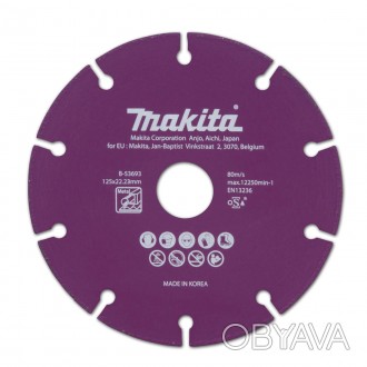 Алмазный отрезной диск 125 мм по металлу Makita SPECIALIZED (B-53693). Преимущес. . фото 1