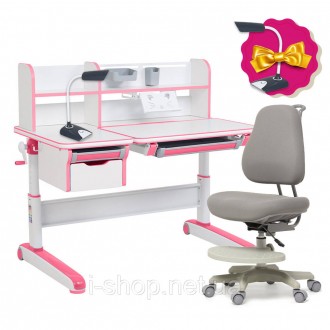 Комплект для девочки стол-трансформер Libro Pink + ортопедическое кресло Cubby P. . фото 2