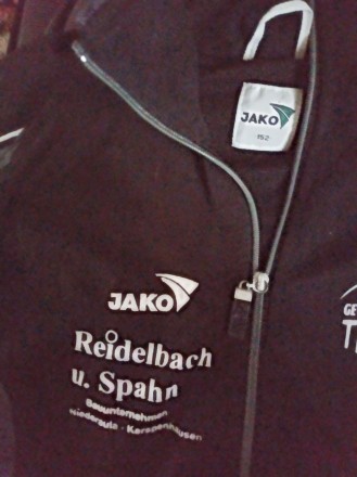 Спортивная кофта JAKO Германия ,100% полиэстер,   рост 152, на змейке, карманы н. . фото 8