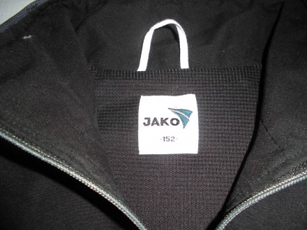 Спортивная кофта JAKO Германия ,100% полиэстер,   рост 152, на змейке, карманы н. . фото 3