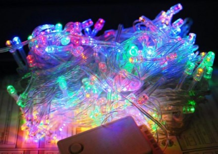 Новогодняя светодиодная гирлянда цвет мульти 100Led Гирлянда «Нить» . . фото 2