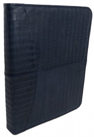 
Мужская деловая папка для документов А4 под кожу крокодила Portfolio синяя Port. . фото 2