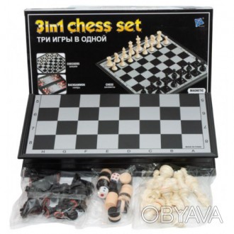 Набор 3 в 1 : Шахматы, шашки, нарды, (30 х 30см), магнитные
Продается оптом и в . . фото 1