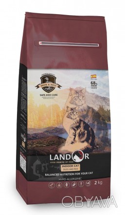 Корм Indoor cat компании Landor разработан специально для питомцев, живущих искл. . фото 1