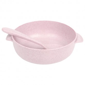 Тарелка с ложкой A238 Pink из пшеничной соломы для детей. Запорожье. фото 1 Тарелка с ложкой A238 Pink из пшеничной соломы для детей. Запорожье. фото 1