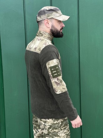
 Классный и стильный вариант армейской одежды для приближающейся осени.
- Кофта. . фото 9