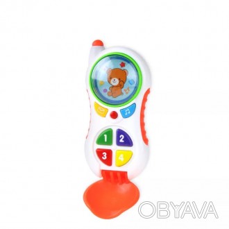Дитяча музична іграшка телефон оснащена звуковими та світловими ефектами, підсві. . фото 1
