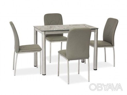 
Стіл обідній Damar Сірий 80х60 : стильна і сучасна модель від меблевої компанії. . фото 1