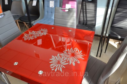 
Стіл обідній GD-082 80 (131) x80 Червоний : стильна і сучасна модель від меблев. . фото 5